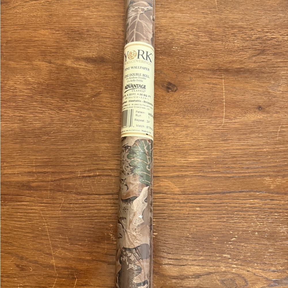 York Advantage Classic Wallpaper WD4140 – Woodland Camo Double Roll (New)